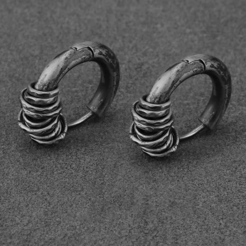 925 Sterling Silver Hand-hammered Protection Earrings - Image 5
