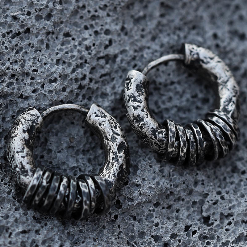 925 Sterling Silver Hand-hammered Protection Earrings - Image 19