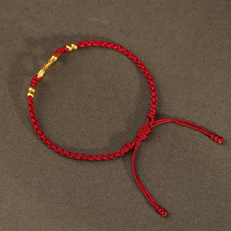 999 Gold Year of the Snake Eternal Endless Knot Infinity Handmade Luck Bracelet - Image 13