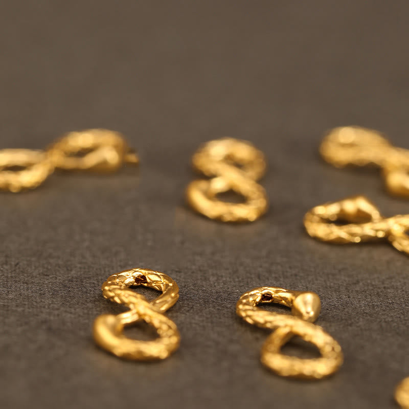 999 Gold Year of the Snake Eternal Endless Knot Infinity Handmade Luck Bracelet - Image 21