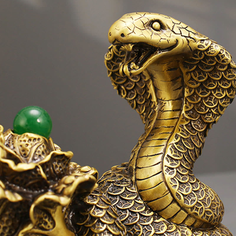 Year Of The Snake Copper Coins Ingots Cabbage Brass Statue Home Decoration - Image 8