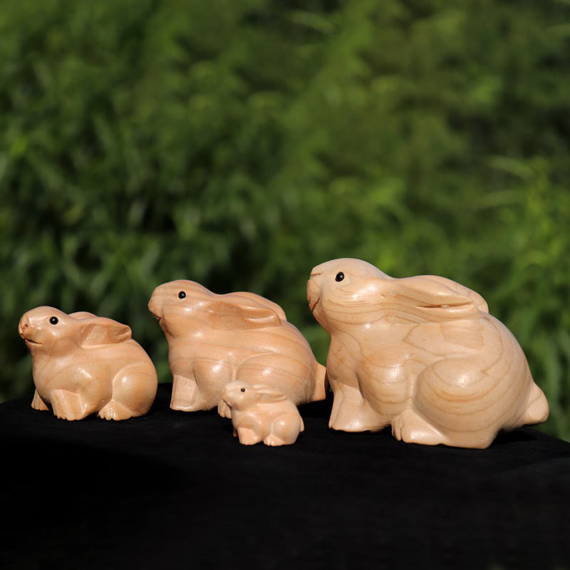 Year Of The Snake Chinese Zodiac Fu Character Peach Wood Home Statue Decoration - Image 18