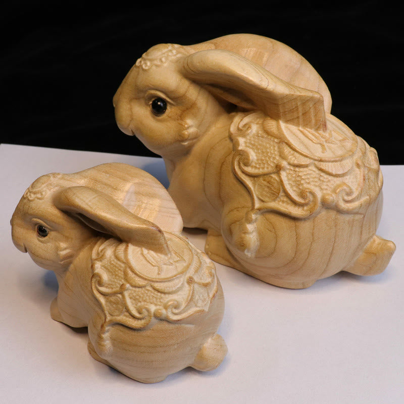 Year Of The Snake Chinese Zodiac Fu Character Peach Wood Home Statue Decoration - Image 19