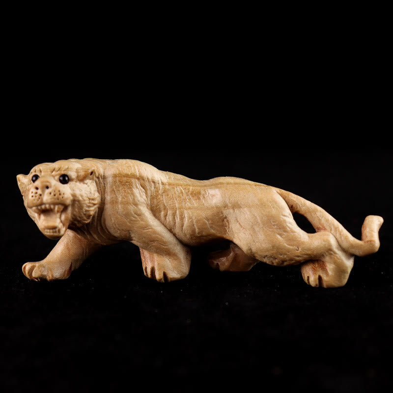 Year Of The Snake Chinese Zodiac Fu Character Peach Wood Home Statue Decoration - Image 13