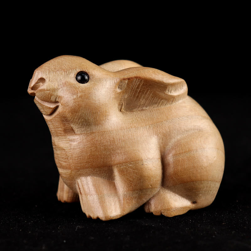 Year Of The Snake Chinese Zodiac Fu Character Peach Wood Home Statue Decoration - Image 17