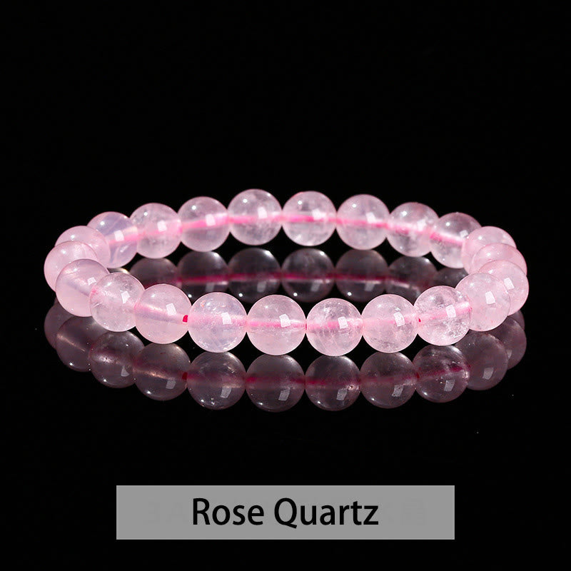 Various Crystal Stone Amethyst Green Aventurine Rose Quartz Healing Bracelet - Image 3