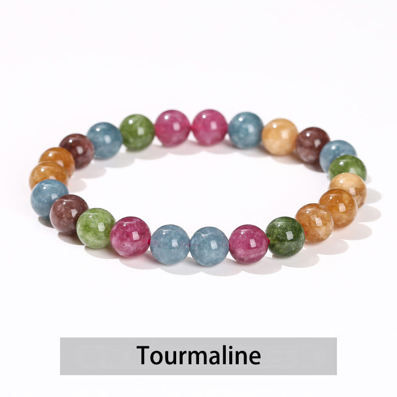 Various Crystal Stone Amethyst Green Aventurine Rose Quartz Healing Bracelet - Image 16