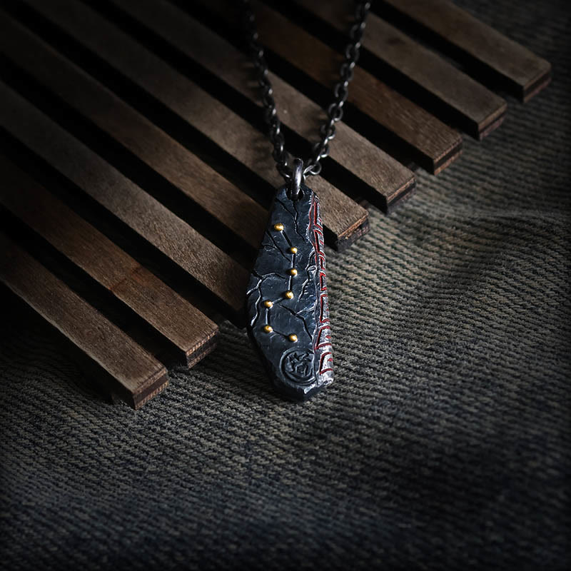 999 Sterling Silver Big Dipper Balance Necklace Pendant - Image 2