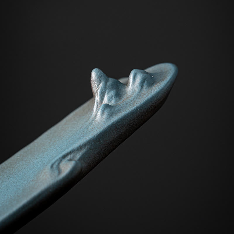 Mountains Boat Design Spiritual Healing Ceramic Stick Incense Burner Decoration - Image 12