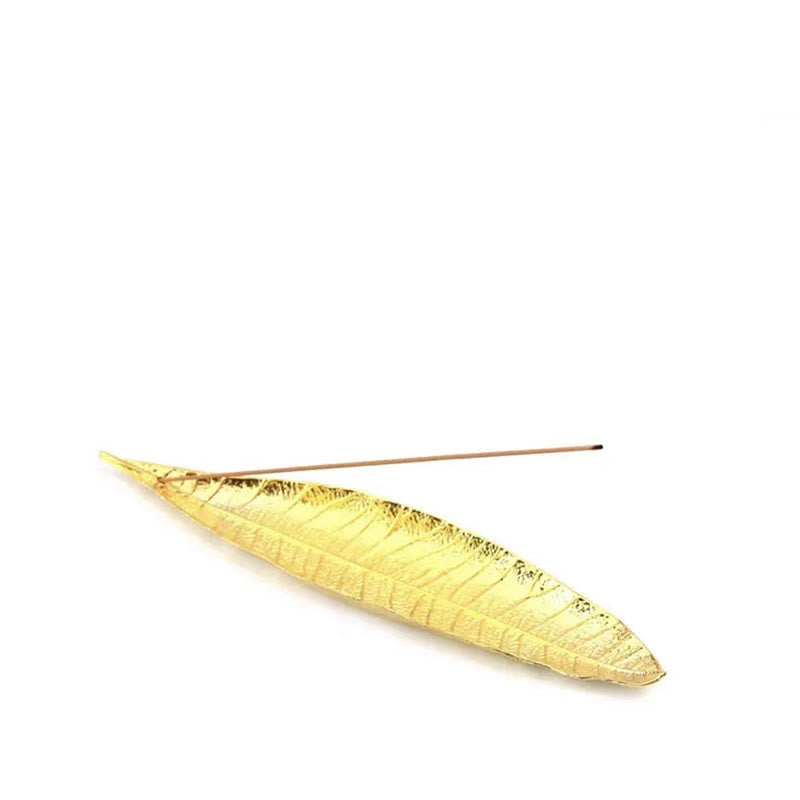 Alloy Oriental Leaf Healing Incense Burner Decoration - Image 6