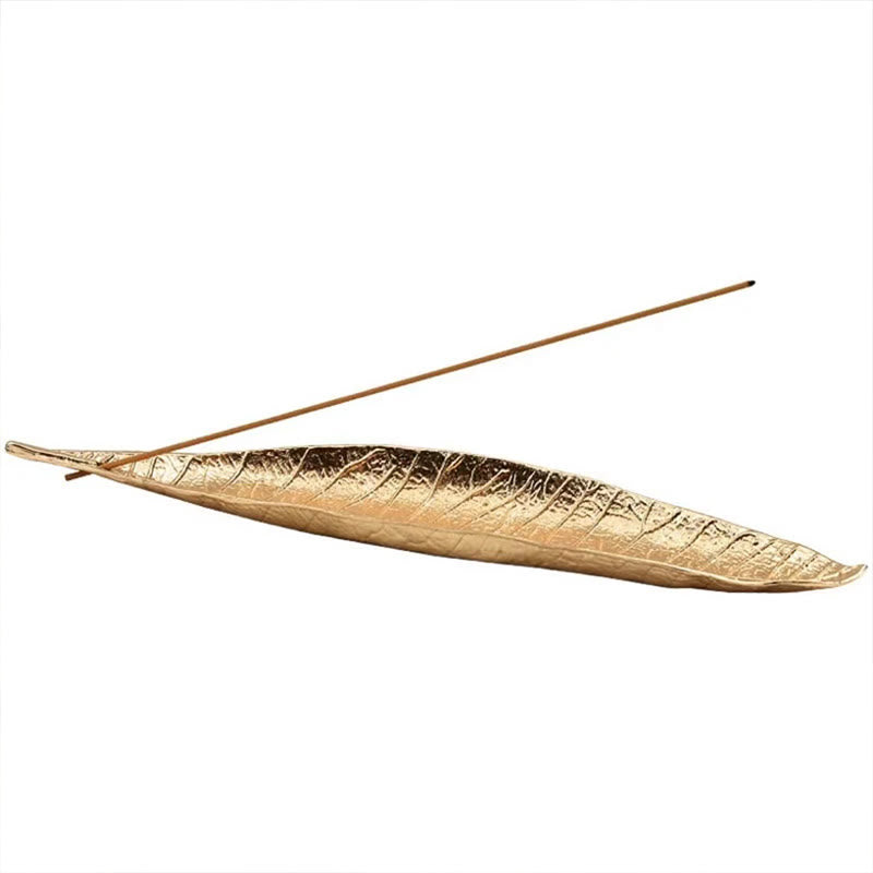 Alloy Oriental Leaf Healing Incense Burner Decoration - Image 10