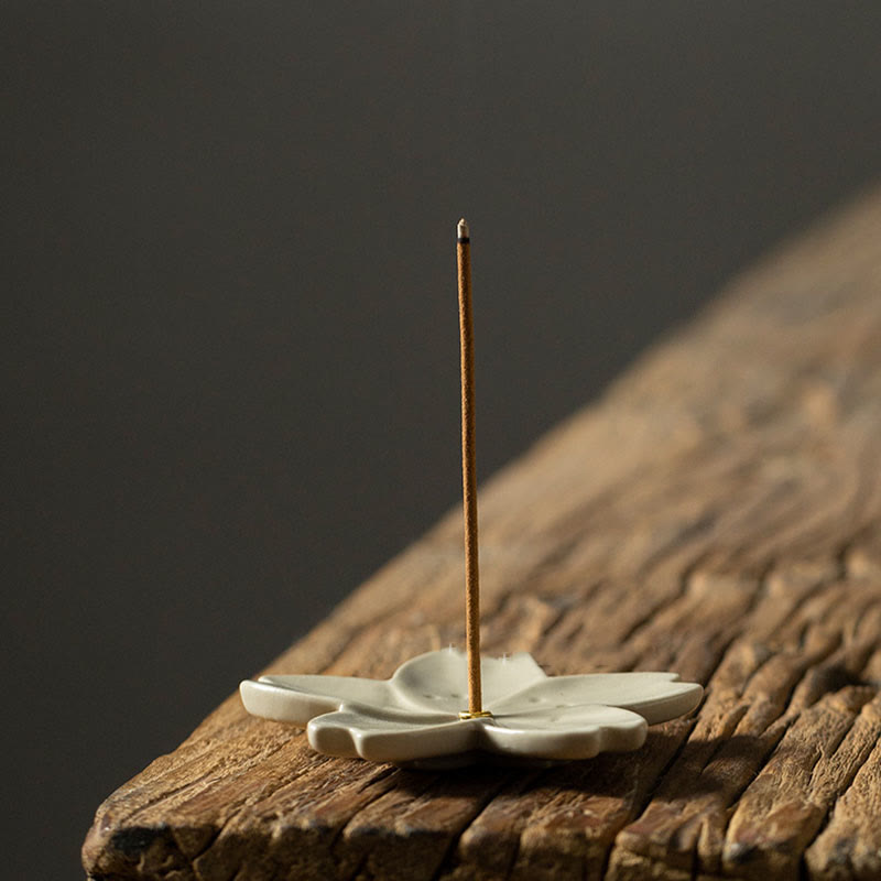 Lotus Cherry Blossom Plum Blossom Chrysanthemum Healing Ceramic Incense Burner Decoration - Image 4