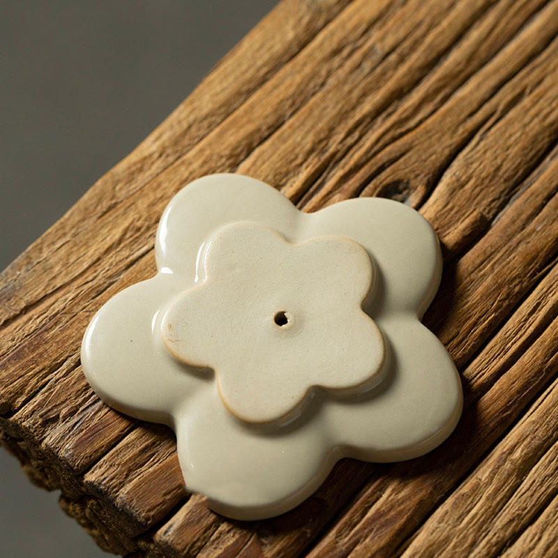 Lotus Cherry Blossom Plum Blossom Chrysanthemum Healing Ceramic Incense Burner Decoration - Image 7