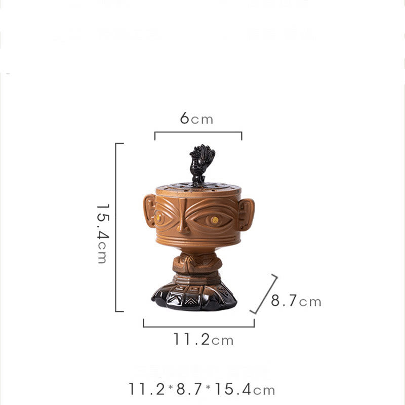 Sanxingdui Healing Ceramic Incense Burner Desk Decoration - Image 8