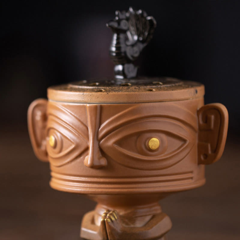 Sanxingdui Healing Ceramic Incense Burner Desk Decoration - Image 15