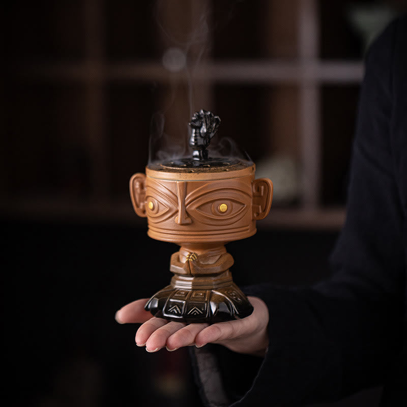 Sanxingdui Healing Ceramic Incense Burner Desk Decoration - Image 4