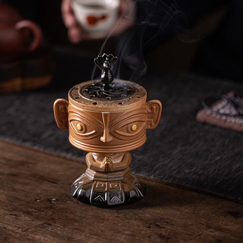 Sanxingdui Healing Ceramic Incense Burner Desk Decoration - Image 6