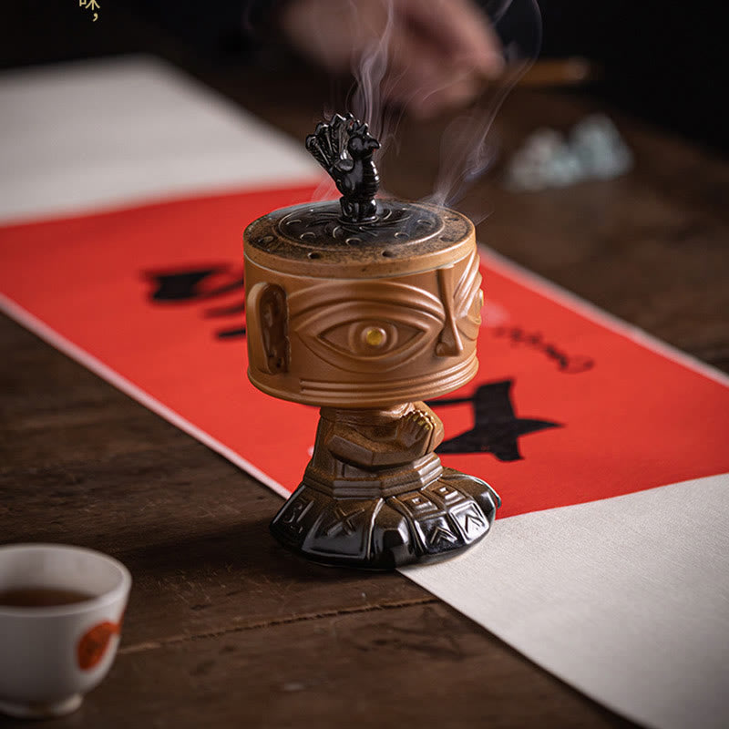 Sanxingdui Healing Ceramic Incense Burner Desk Decoration - Image 11