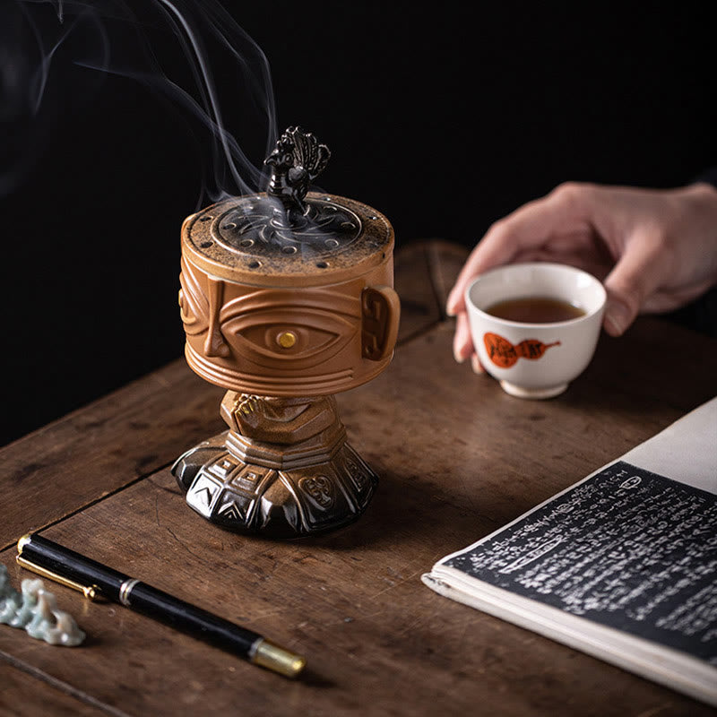 Sanxingdui Healing Ceramic Incense Burner Desk Decoration - Image 12