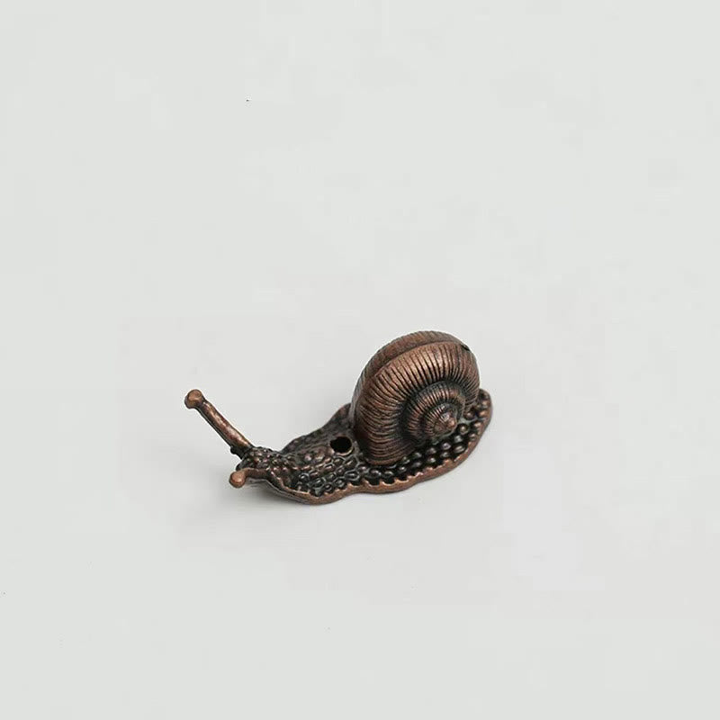 Alloy Turtle Snail Healing Incense Burner Desk Decoration - Image 13