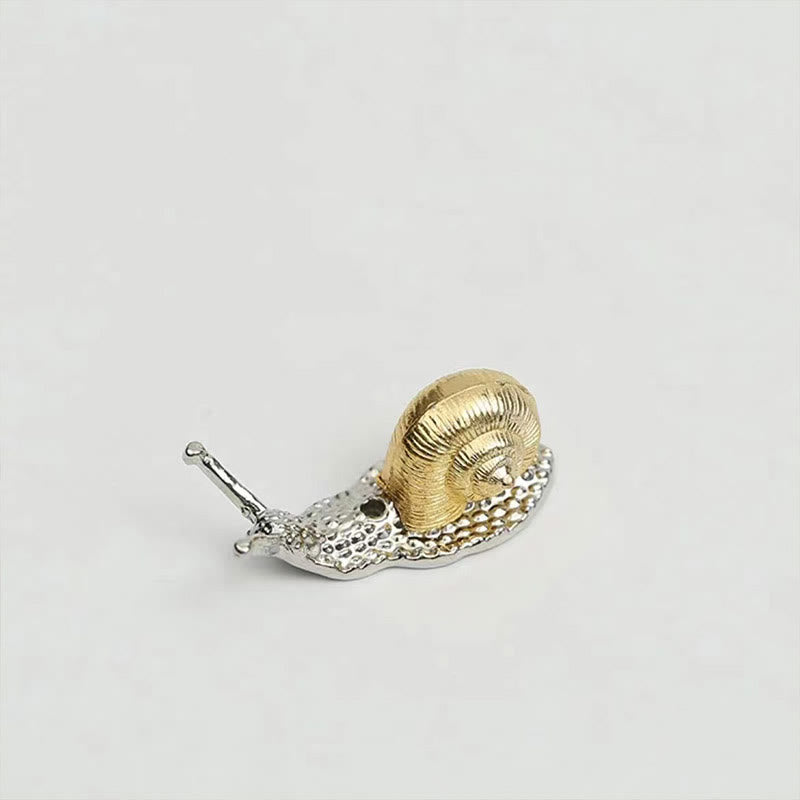 Alloy Turtle Snail Healing Incense Burner Desk Decoration - Image 14