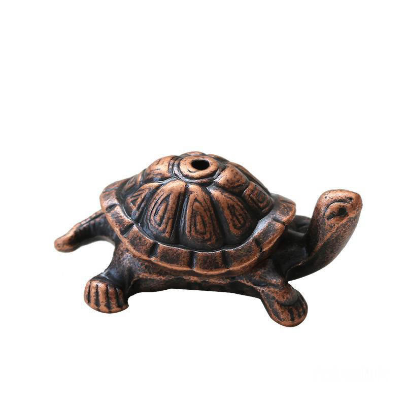 Alloy Turtle Snail Healing Incense Burner Desk Decoration - Image 4