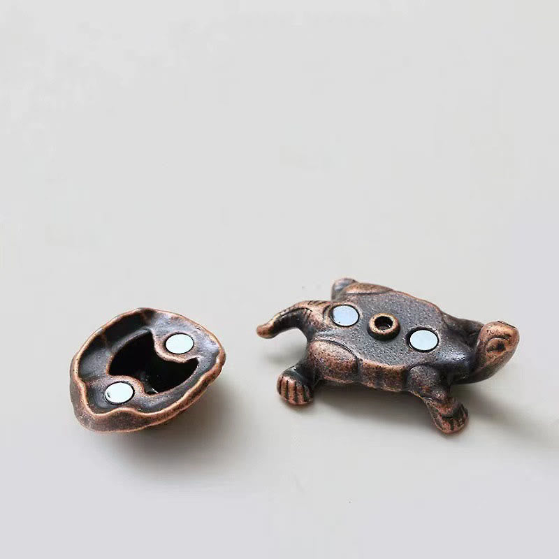 Alloy Turtle Snail Healing Incense Burner Desk Decoration - Image 7