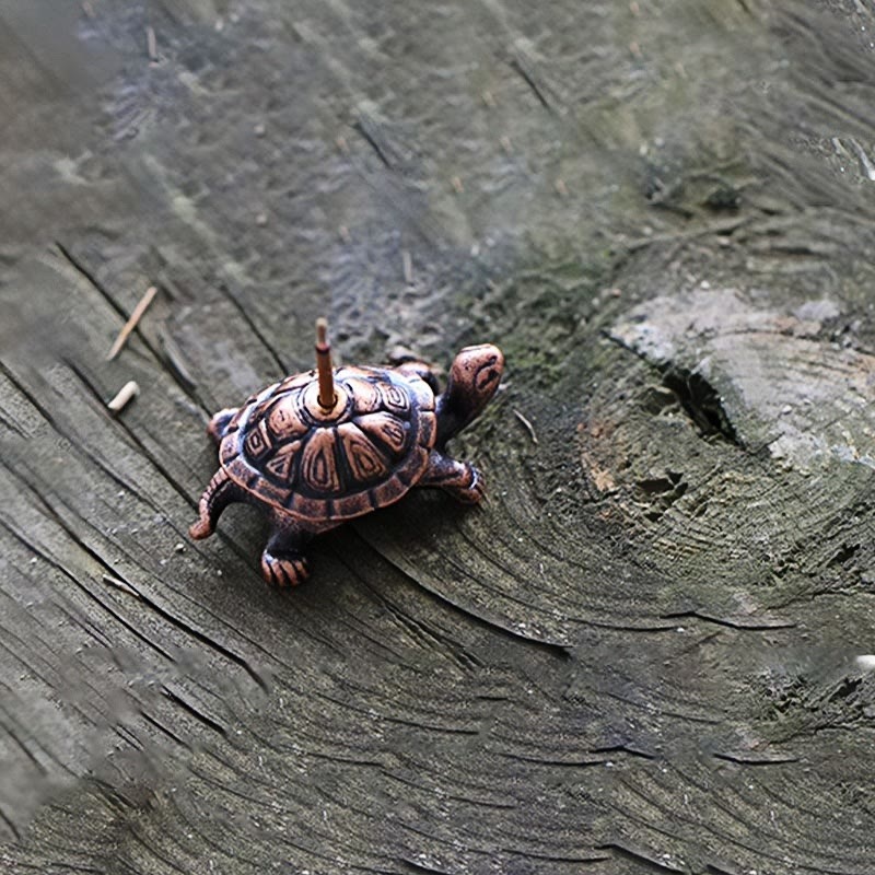 Alloy Turtle Snail Healing Incense Burner Desk Decoration - Image 5