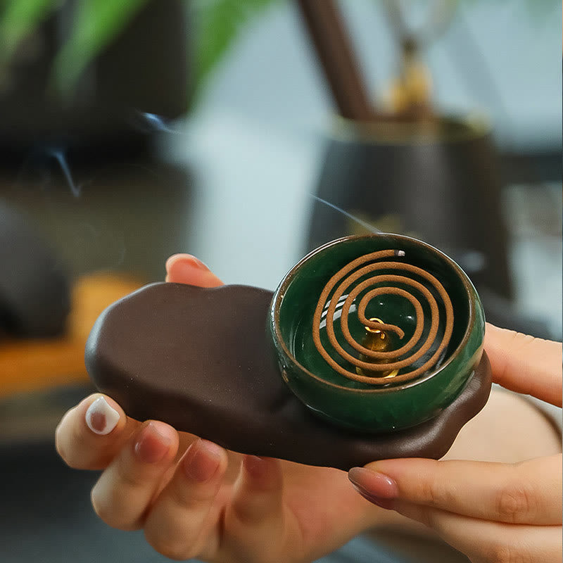 Tang Dynasty Lady Food Healing Ceramic Incense Burner Desk Decoration - Image 7