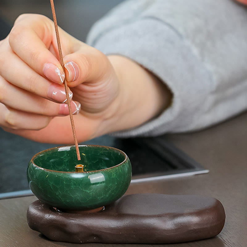 Tang Dynasty Lady Food Healing Ceramic Incense Burner Desk Decoration - Image 10