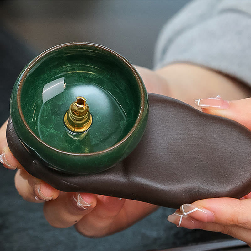 Tang Dynasty Lady Food Healing Ceramic Incense Burner Desk Decoration - Image 9