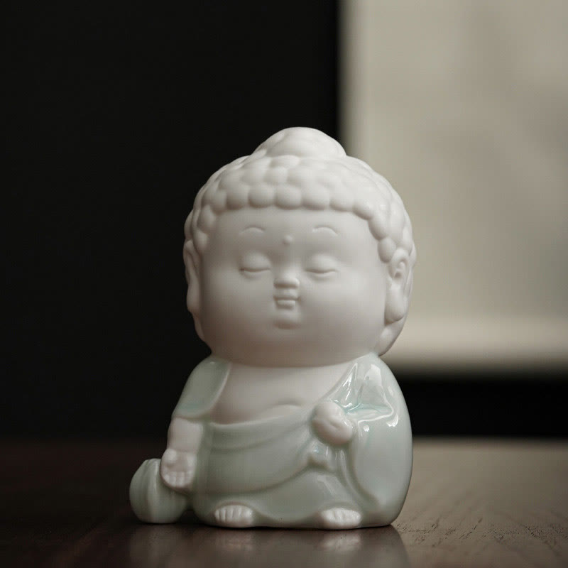 Buddha Sitting Standing Reclining Ceramic Healing Incense Burner Desk Decoration