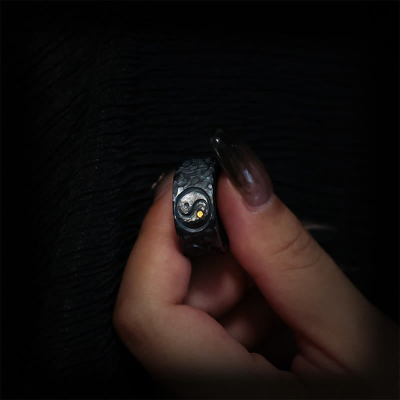 999 Sterling Silver Yin Yang Balance Ring - Image 9