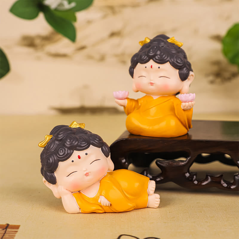 Meditation Lotus Amitabha Buddha Resin Statue Compassion Home Decoration