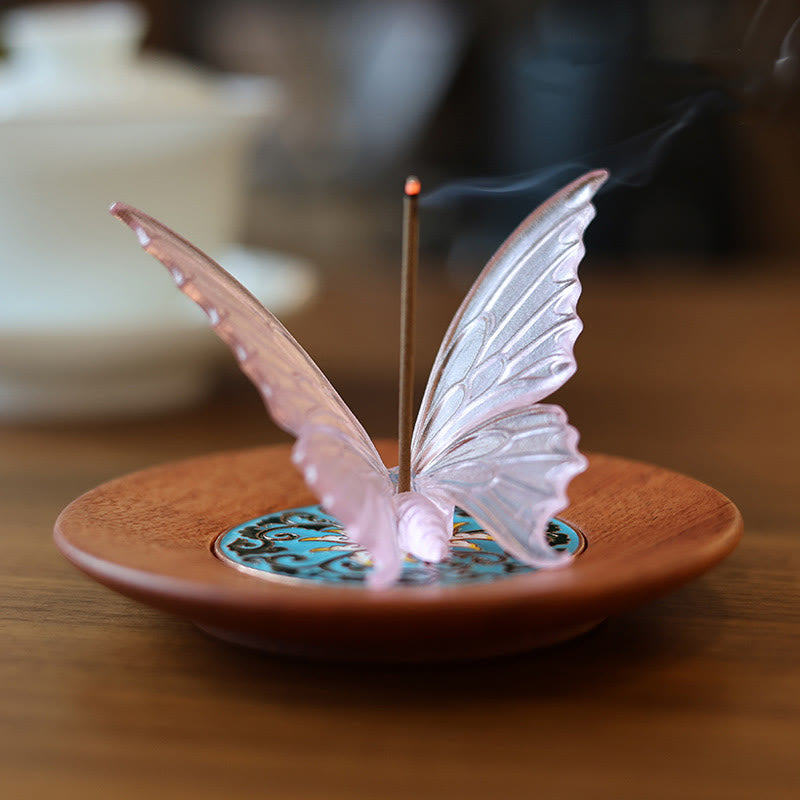 Butterfly Healing Incense Burner Desk Decoration