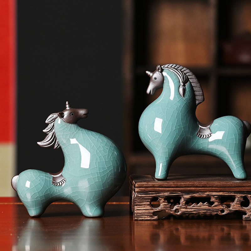 Head Down Up Horse Ceramic Success Freedom Home Decoration - Image 17