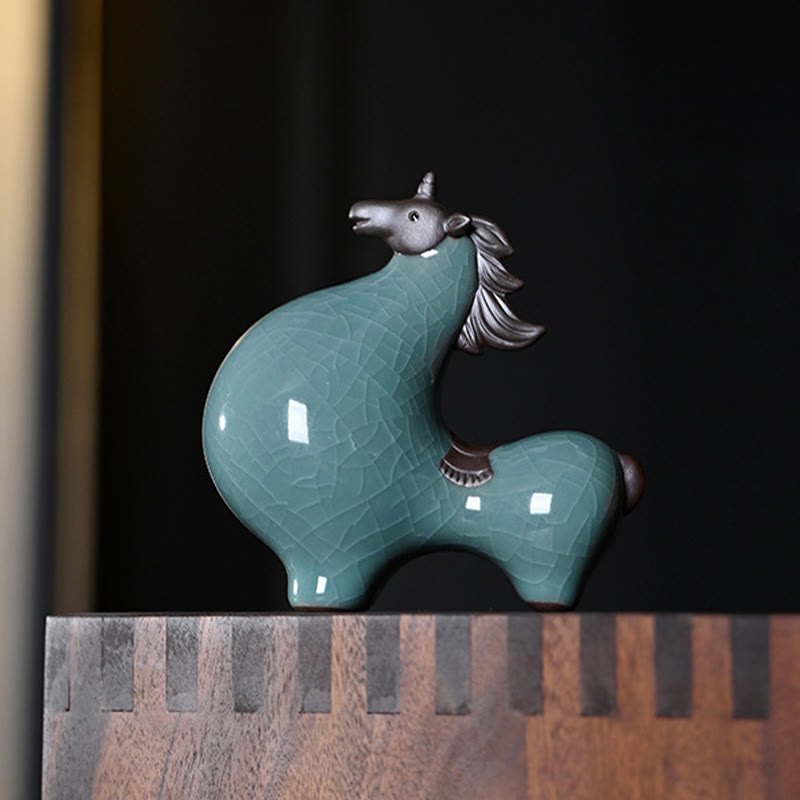 Head Down Up Horse Ceramic Success Freedom Home Decoration - Image 14