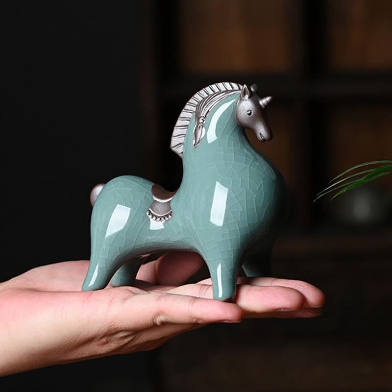 Head Down Up Horse Ceramic Success Freedom Home Decoration - Image 4