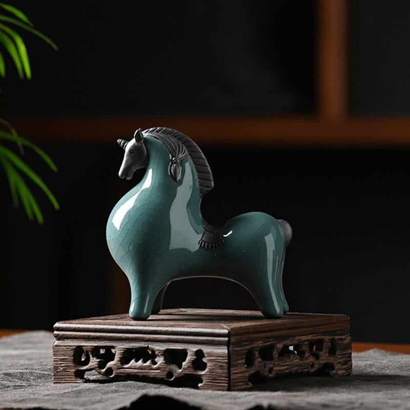 Head Down Up Horse Ceramic Success Freedom Home Decoration - Image 5