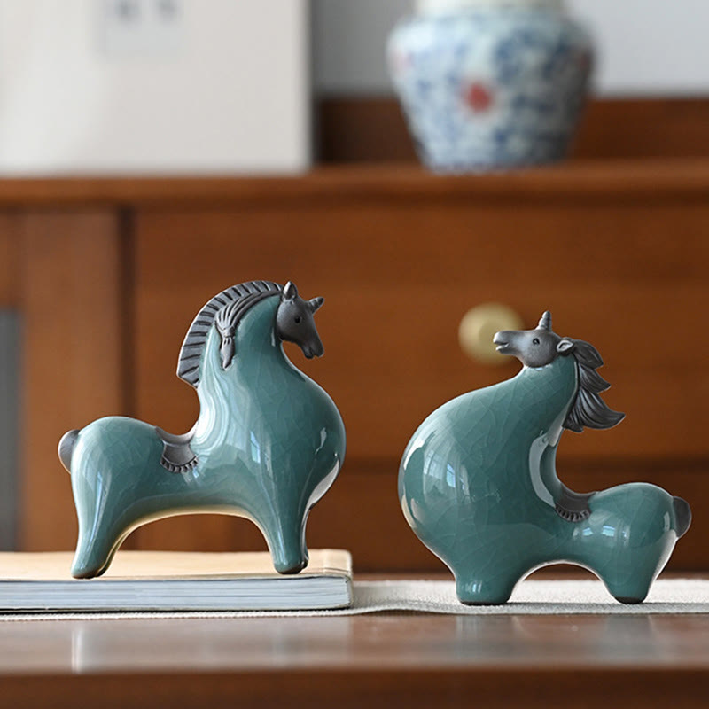 Head Down Up Horse Ceramic Success Freedom Home Decoration - Image 15