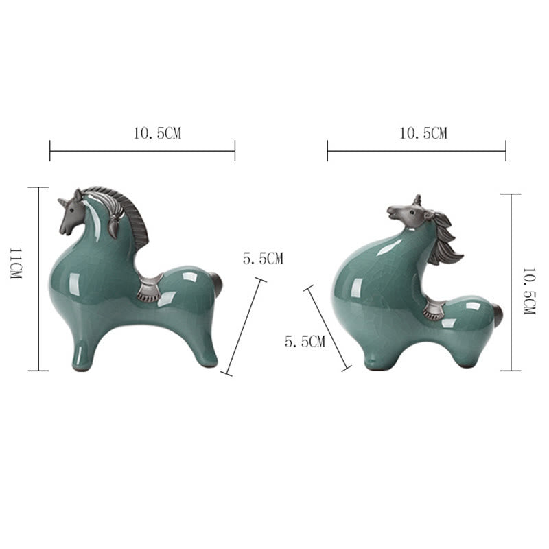 Head Down Up Horse Ceramic Success Freedom Home Decoration - Image 22