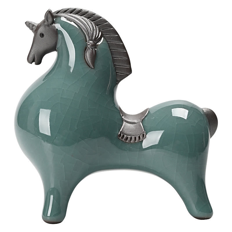 Head Down Up Horse Ceramic Success Freedom Home Decoration - Image 12