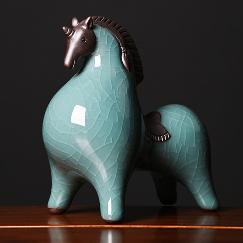 Head Down Up Horse Ceramic Success Freedom Home Decoration - Image 9
