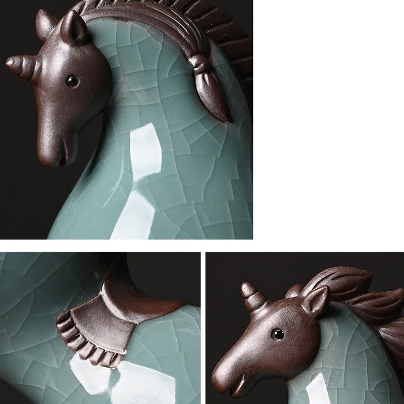 Head Down Up Horse Ceramic Success Freedom Home Decoration - Image 11