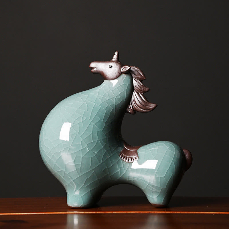 Head Down Up Horse Ceramic Success Freedom Home Decoration - Image 13