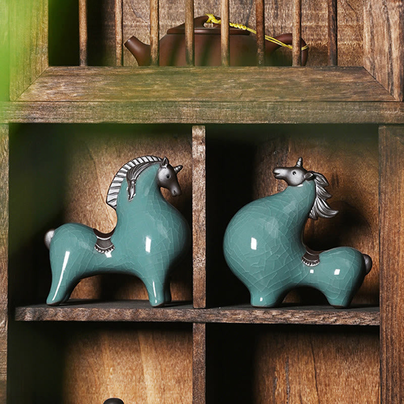 Head Down Up Horse Ceramic Success Freedom Home Decoration - Image 18