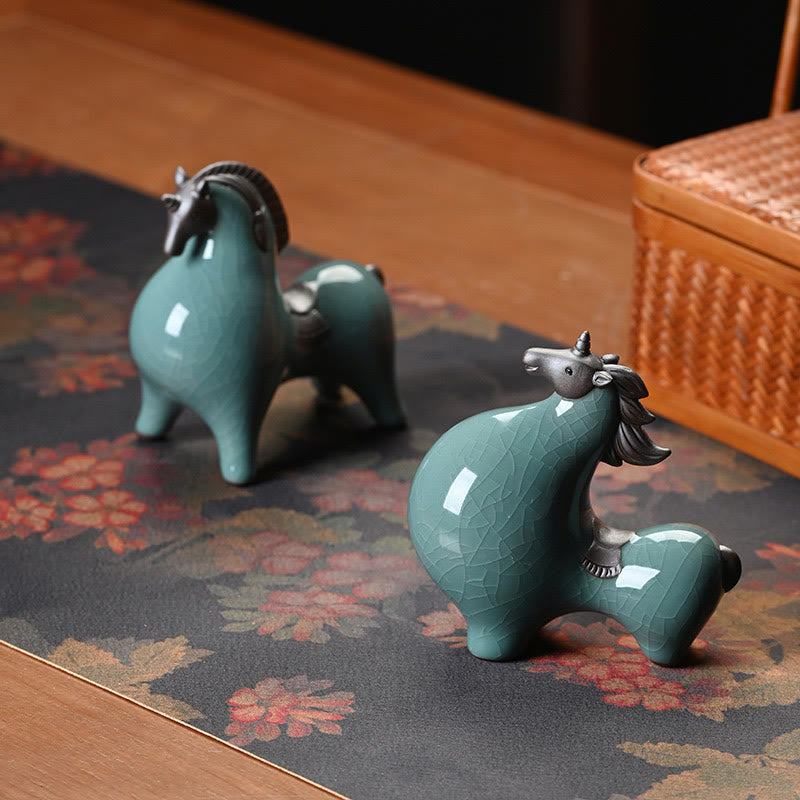 Head Down Up Horse Ceramic Success Freedom Home Decoration - Image 16