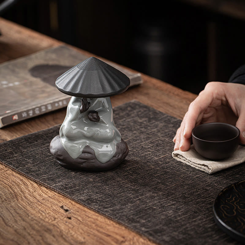 Little Zen Monk Hat Strainer Ceramic Tea Accessories Figurine Home Decoration - Image 19