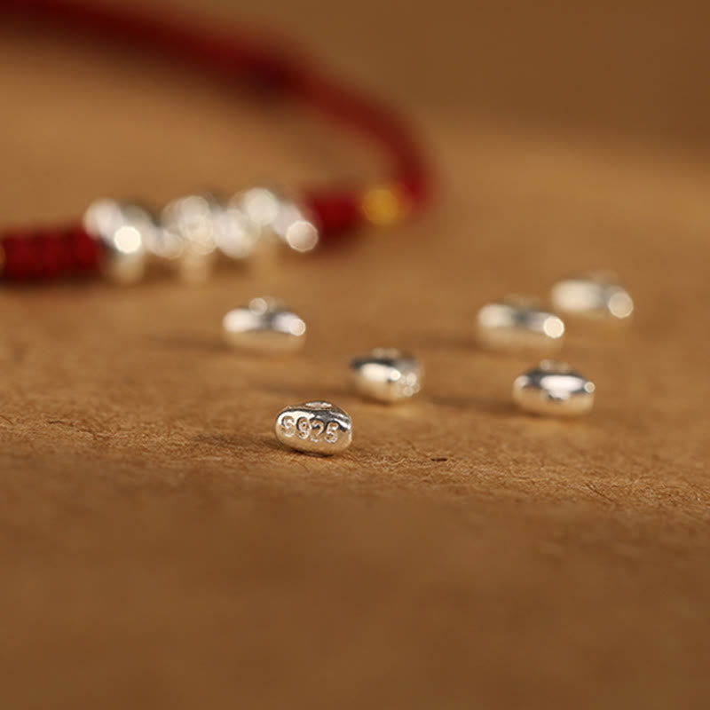 925 Sterling Silver String Protection Luck Ultra-Thin Braided Bracelet Anklet - Image 10