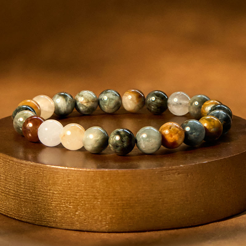 Natural Eagle's Eye Stone Confidence Positive Bracelet